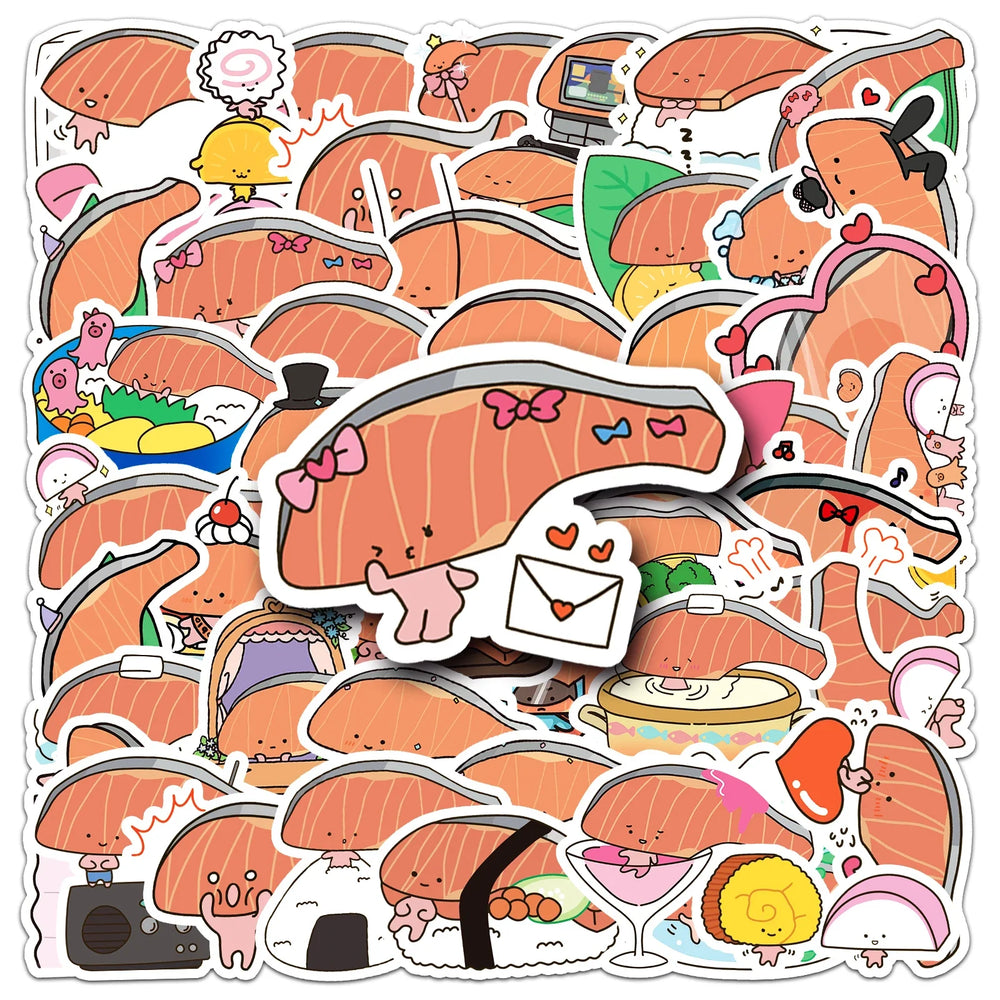 50Pcs Cute KIRIMI Waterproof Vinyl Stickers for Skateboard Snowboard (Online Order Only)