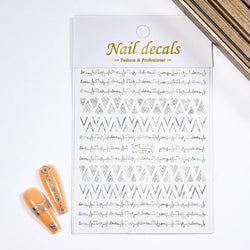 1PC Heart Love Design 3D Nail Art Sticker English Letter Self-Adhesive Slider Valentine's Day DIY Manicure Tips Accessories Tool (ONLINE ORDER ONLY)