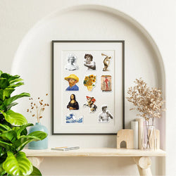 10/30/52/104pcs Art Paintings Aesthetic Stickers Motorcycle Travel Luggage Guitar Skateboard Classic Toy Cool Sticker for Kid (ONLINE ORDER ONLY)