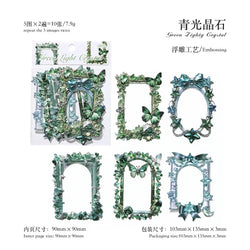 10 pcs Hollow out border PET Stickers Adhesive Materials DIY Scrapbooking Decor Junk Journal Collage Stationery Diary Sticker (Online Order Only)
