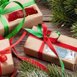 120pcs/roll Rectangle Merry Christmas Sticker Holiday Party Gift Decoration Sealed Envelope Stickers Happy New Year Baking Label (ONLINE ORDER ONLY)
