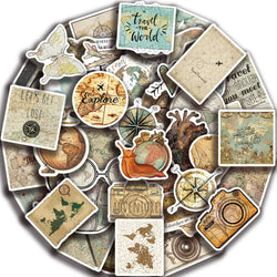 50PCS Travel The Map Stickers Cartoon Graffiti Decoration Skateboard Laptop Notebook Luggage Waterproof Decal Toy (ONLINE ORDER ONLY)