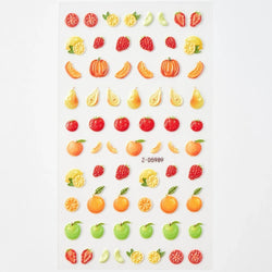 1Pc Sweet Cute Fresh Red Cherry Pattern Nail Stickers Self Adhesive Fruit Design Decals Women & Girls Homemade Manicure Supplies (ONLINE ORDER ONLY)