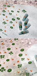 Lotus Flower Leaf Goldfish Ripple Wavelet Water Droplet Lotus Pond Brocaded Carp Self Adhesive Nail Art Stickers Manicure Decals (Online Order Only)