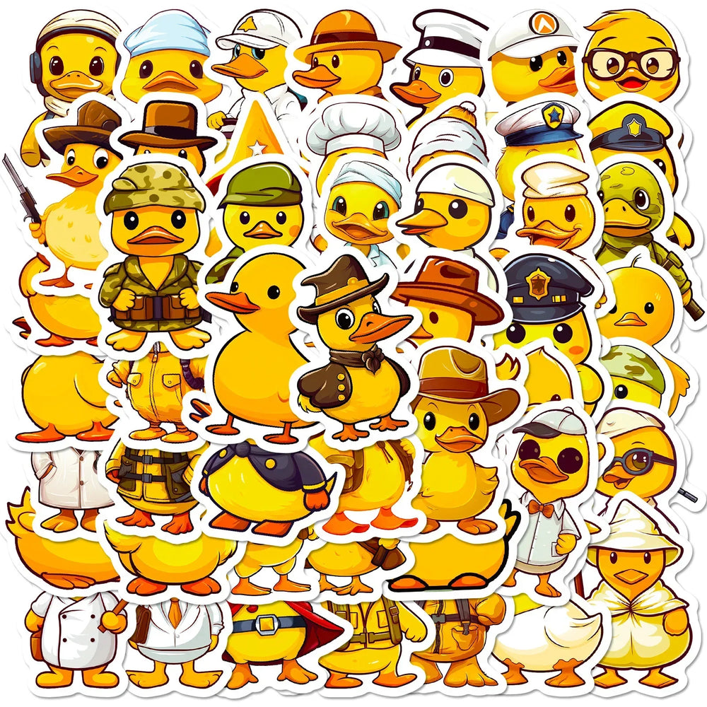 Little Yellow Duck Stickers for Scrapbooking, Phone, Laptop, Luggage, Car, Skateboard, Helmet, Bottle - 10/25/50pcs (ONLINE ORDER ONLY)