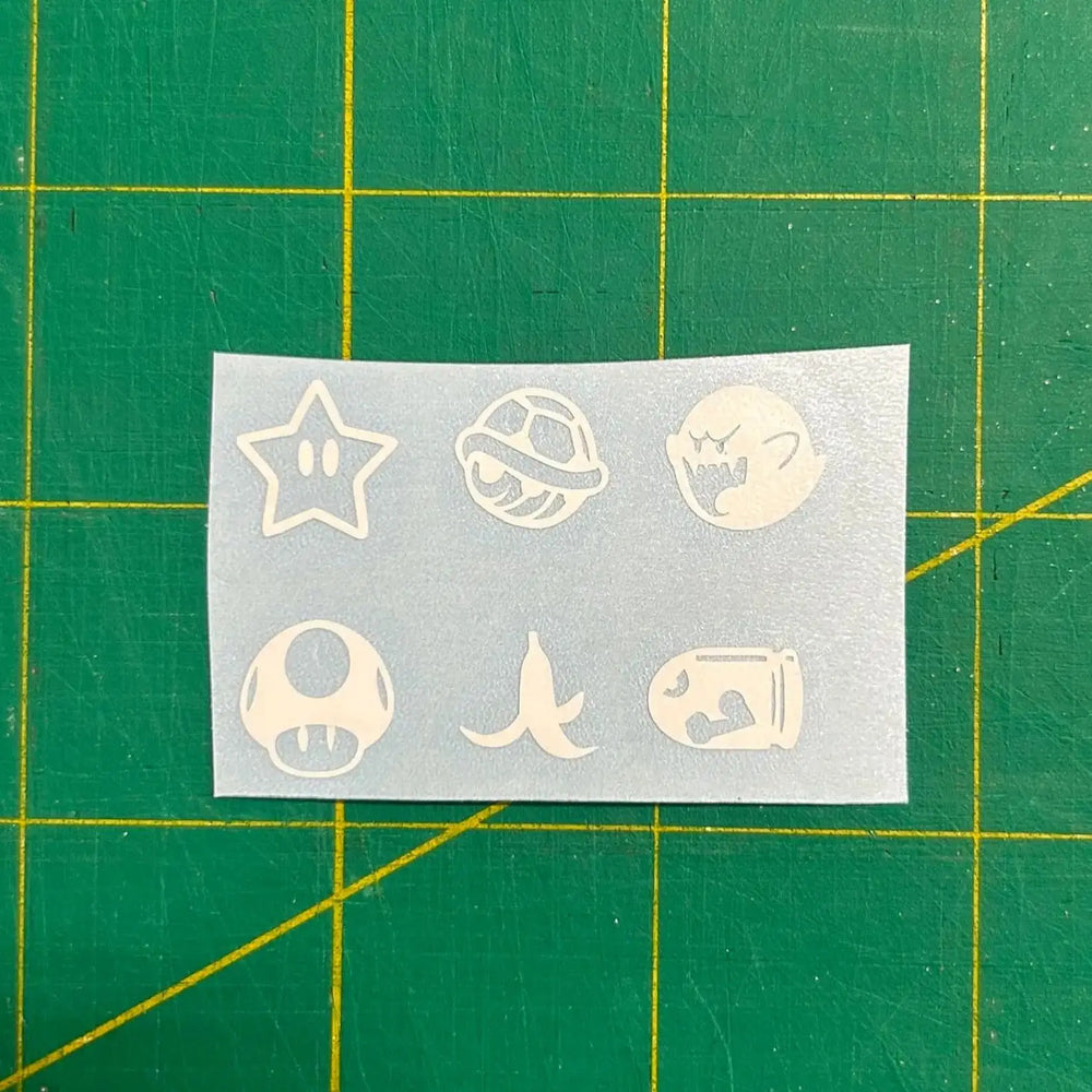 Set Of 6 Blank Button Car Sticker And Truck Vehicle White Blank Buttons The Car Interior  Decoration Die Cutting  Vinyl Decals (ONLINE ORDER ONLY)