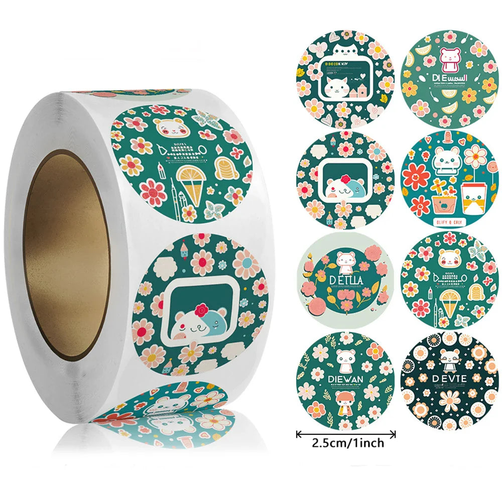 100-500pcs Cute Animal Label Stickers For Envelope Student Work Stationery Gift Decor Seal Lable Children's Scrapbook Stickers (ONLINE ORDER ONLY)