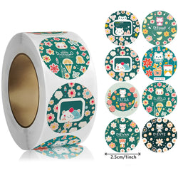 100-500pcs Cute Animal Label Stickers For Envelope Student Work Stationery Gift Decor Seal Lable Children's Scrapbook Stickers (ONLINE ORDER ONLY)