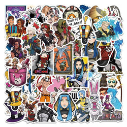 50pcs Borderlands Stickers for Laptop, Phone, Car, Scooter, Suitcase, Water Bottle, Stationery, Refrigerator (ONLINE ORDER ONLY)
