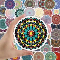 10/50PCS Yoga Mandala Pattern PVC Stickers for Car Suitcase Car Helmet Luggage Graffiti Sticker For Phone Case Home Decals (Online Order Only)