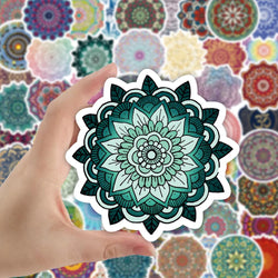 10/50PCS Yoga Mandala Pattern PVC Stickers for Car Suitcase Car Helmet Luggage Graffiti Sticker For Phone Case Home Decals (Online Order Only)