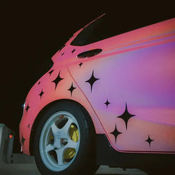 60pcs Large Car Sticker Full Of Stars, Star Set, Continuous Bead Star, Four Corner Star, Quadrilateral Star Vinyl Creative (ONLINE ORDER ONLY)
