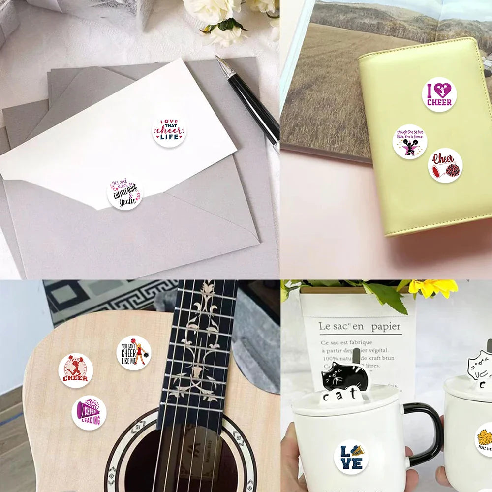 500PCS Cheerleader Roll Stickers Cartoon Graffiti Decals Stationery Computer Luggage Helmet Car Wall Sticker Toy Decoration (ONLINE ORDER ONLY)