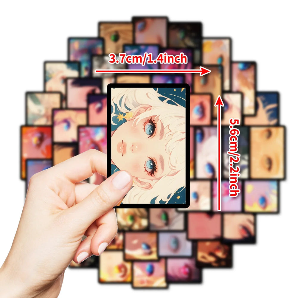 10/30/50PCS ACGN Cartoon Stickers Girl Eye Anime Sticker Diary Scrapbook Luggage Laptop Bike Guitar Skateboard Decals Kids Toy (ONLINE ORDER ONLY)