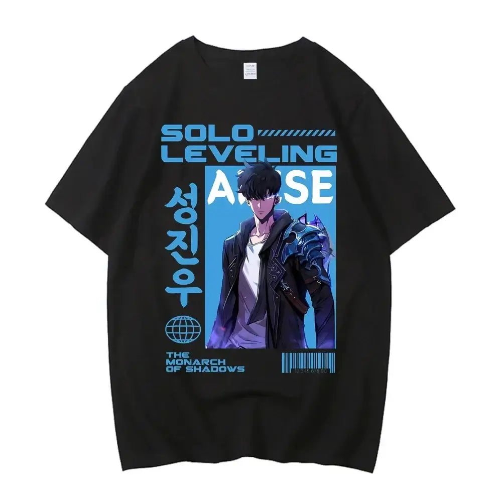 Solo Leveling T Shirt Sung Jinwoo Harajuku Graphic Tee (ONLINE ORDER ONLY)