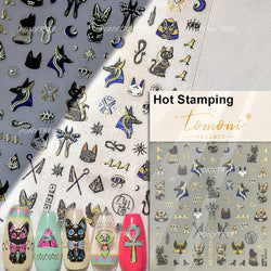 Cute Lovely Red Apple Core Black Kitten Cat's Paw Bread Slices Fruit Star Soft Relief Adhesive Nail Art Sticker Manicure Decals (ONLINE ORDER ONLY)