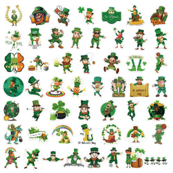 10/50Pcs St. Patrick S Day Stickers Country Ireland Holiday Aesthetic Green Cartoon DIY Toy Fridge Graffiti Decals Sticker (Online Order Only)