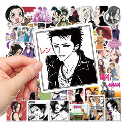 50PCS Anime NANA Stickers Cool Graffiti Decals DIY Decoration for Phone Laptop Stationery PVC Waterproof Sticker Toys Gift (Online Order Only)