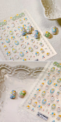 Cute Duck Pear Bowknot Mini Flower Duckling Line Bow Photo Frame Seal Stamp Figure Self Adhesive Nail Art Sticker Manicure Decal (ONLINE ORDER ONLY)