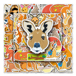 10/30/50PCS Funny Kangaroo Cartoon Stickers DIY Skateboard Laptop Phone Luggage Suitcase Guitar Wall Decals Decoration Kids Toy (ONLINE ORDER ONLY)