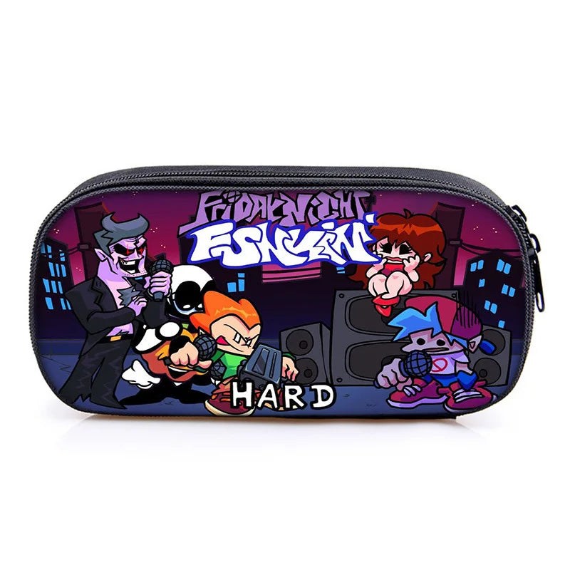 Children Friday Night Funkin Pencil Box Boys Girls Kids Anime Pencil Case Students Cartoon Pen Bags Teenagers Stationery Bags (Online Order Only)