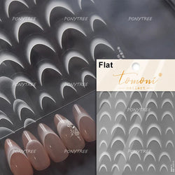 French Skirt Hem Halo Dyeing Purple Pink White Hemline Bowknot Wedding Veil Dreamy Star Adhesive Nail Art Sticker Manicure Decal (ONLINE ORDER ONLY)