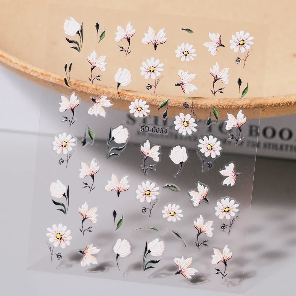1Sheet Valentine's Day Decals 5D Nail Art Stickers Heart Self-Adhesive Slider Love Letters DIY Manicure Accessories "Dopamine" % (ONLINE ORDER ONLY)