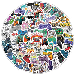 10/30/50/100PCS Cartoon Joystick Gamepad Stickers Phone Skateboard Laptop Bike Fridge Water Glass PVC Waterproof DIY Toys Decals (ONLINE ORDER ONLY)