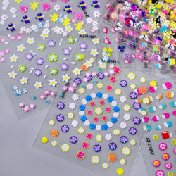 30pcs 3D Daisy Design Nail Art Sticker Set Acrylic Sanding Colorful Floral Decals Self-Adhesive Nail Art Supplies DIY Manicure * (ONLINE ORDER ONLY)