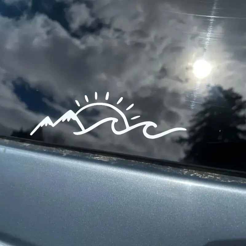 Mountain Sea And Sun Lover Stickers Vinyl Creative Fun Car Stickers, Motorcycles, Trucks, Laptops,Water Bottles, Etc (ONLINE ORDER ONLY)
