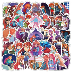 50pcs Celeste Game Cartoon Stickers for Laptop, Phone, Scooter, Suitcase, Water Cup, Stationery, Refrigerator Decoration (ONLINE ORDER ONLY)