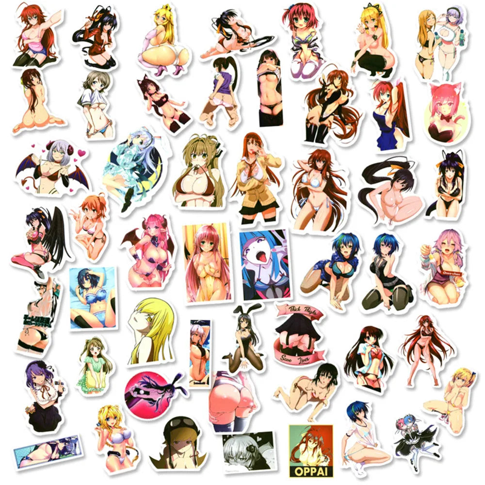 10/30/50/100PCS Sexy Girl Hentai Sticker Anime Waifu Pinup Bunny Vinyl Stickers Decal Skateboard Car Phone Computer Cool Sticker (Online Order Only)