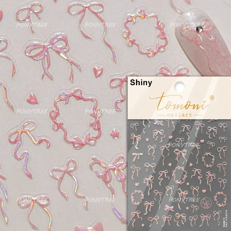 Metal Effect Rose Flower Pattern Totem Photo Frame Self Adhesive Nail Art Sticker Romantic Chic Wreath Rhinestone Manicure Decal (Online Order Only)