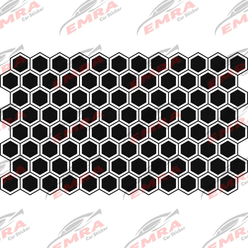 Honeycomb Hexagon Car Sticker for Triangular Window Decoration Universal All Vehicles Accessories PVC Waterproof Vinyl Decal (ONLINE ORDER ONLY)