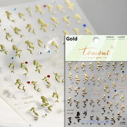 Little Red Fish Jelly Summer Goldfish Carp Ocean Beach Mermaid Sea Shiny Small Koi Soft Relief Nail Art Stickers Manicure Decals (ONLINE ORDER ONLY)