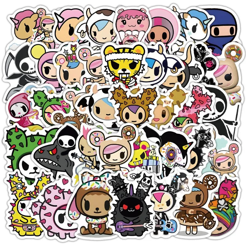 50pcs Tokidoki Cartoon Stickers for Laptop, Phone, Car, Scooter, Suitcase, Water Bottle, Refrigerator, Stationery (Online Order Only)