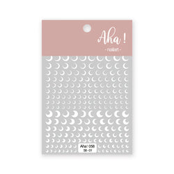 1pc Cute White Cloud Nail Stickers Ultra Thin Nail Art Stickers Self Adhesive Decals Star Moon/Flower/Clouds Kawaii Nail Decals (Online Order Only)