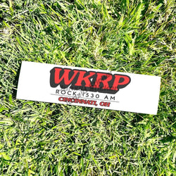 WK RP 1530 AM Cinncinati OHIO bumper sticker - Radio retro style vinyl 80s 90s Scratch Roof Sunscreen (ONLINE ORDER ONLY)