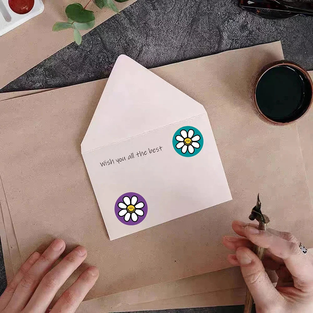100-500pcs Cartoon Flower Scrapbooking Stickers Adhesive Decals For Journal Baking, Birthday Gifts Party Favor Baby Shower (ONLINE ORDER ONLY)