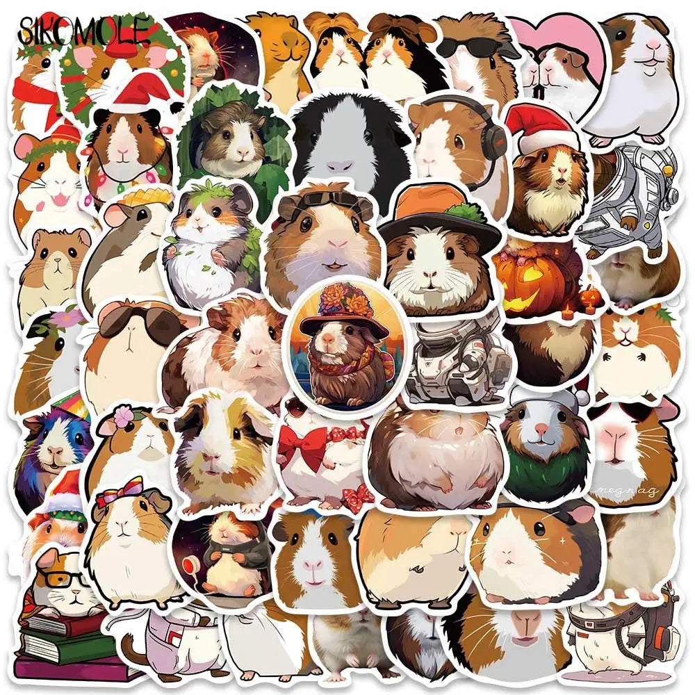 Guinea Pig Stickers Pack - Cute Animal Decals for Luggage, Guitar, Fridge, Laptop (Online Order Only)