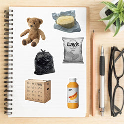 10/30/50PCS Ins Style Cute Cartoon Stickers Milk Food Biscuit Decal Toy DIY Notebook Suitcase Guitar Laptop Luggage Kids Sticker (Online Order Only)
