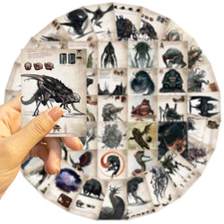 50pcs Cthulhu Mythos Monsters Funny Graffiti Stickers Vinyl Waterproof Stickers Pack For Water Bottle Laptop Scrapbook Stickers (Online Order Only)