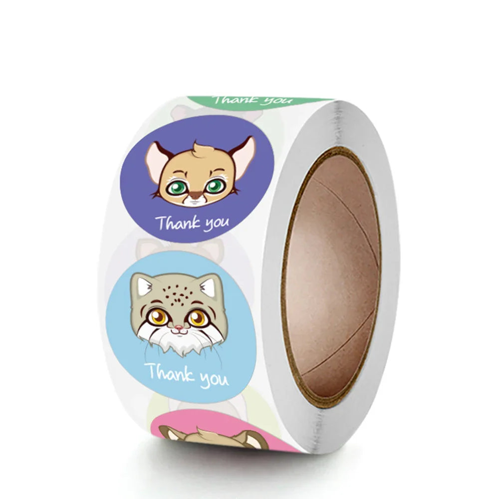 500pcs Round Cartoon Toys Animal stickers for kids Teacher Reward Encourage Sticker Office Stationery for children 1inch (ONLINE ORDER ONLY)
