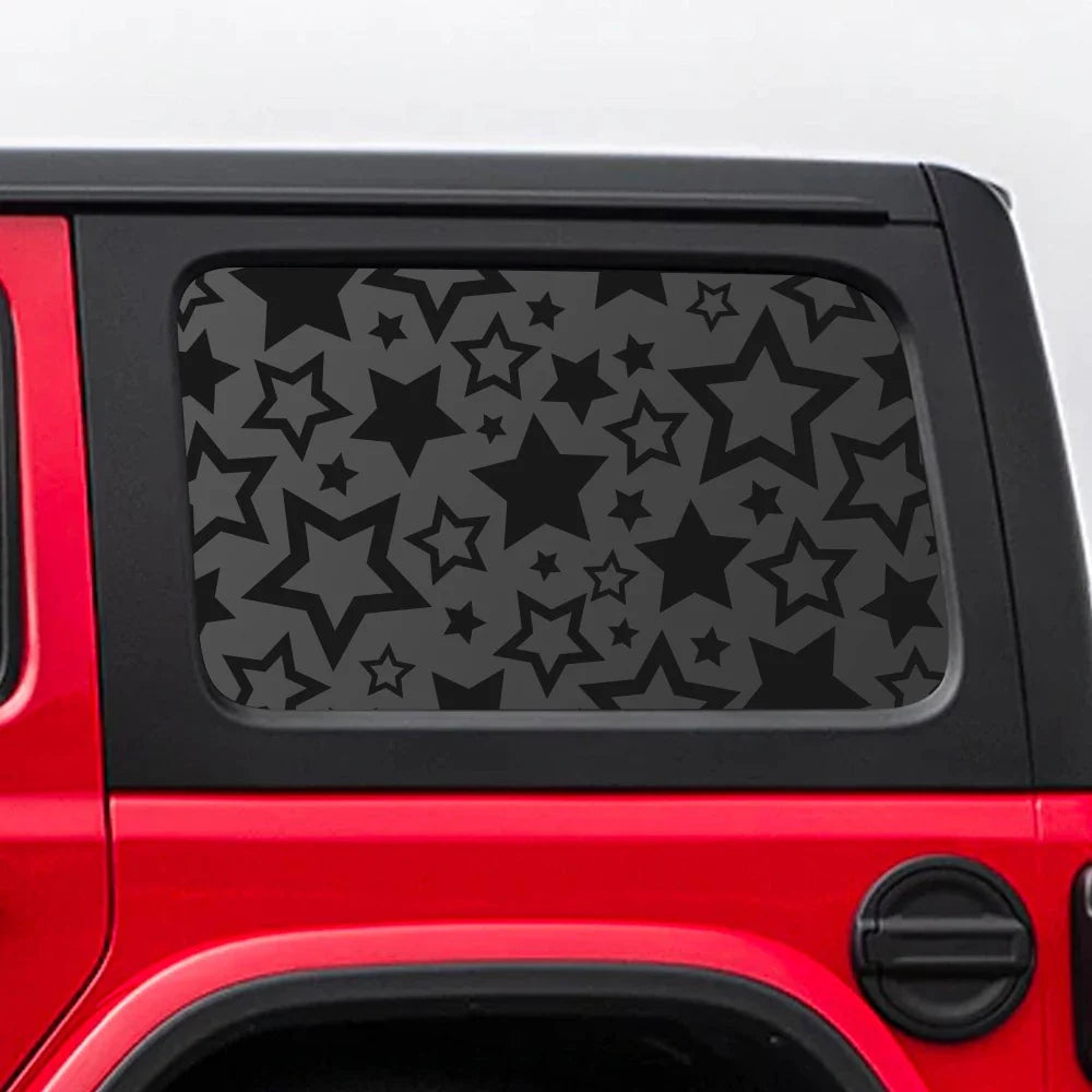 Star Car Sticker for Triangular Window Outdoor Decoration Universal All Vehicles External Accessories PVC Waterproof Vinyl Decal (ONLINE ORDER ONLY)