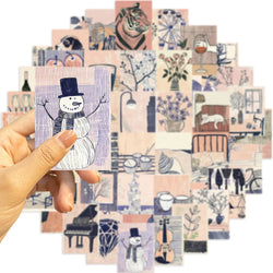 55PCS Abstract Art Waterproof Stickers Pvc Decals For Guitars Phone Computer Skateboards Vinyl Waterproof Stickers﻿ (ONLINE ORDER ONLY)