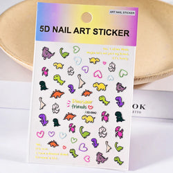 Summer Sea Shell 5D Nail Art Sticker Tropical Beach Coconut Slippers Decals Embossed  Conch Starfish Ocean Theme Nail Art Decor* (ONLINE ORDER ONLY)