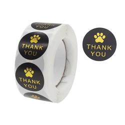 100-500PCS Thank You Stickers for Business New Merci Package Home Made Sticker Rolling Packaging Stickers Small Roll Labels (ONLINE ORDER ONLY)