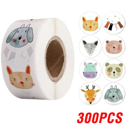 100-500pcs Round Cartoon Sticker 1Inch Thank You Stickers for Gift Cards Envelope Paper Scrapbook Sealing Label (ONLINE ORDER ONLY)