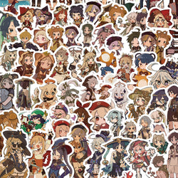 Genshin Impact Anime Stickers 10/30/60pcs for Laptop Phone Skateboard Car Bike Decoration (Online Order Only)