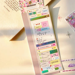 1Pcs Korean Ins Text Material Sticker Scrapbooking Idol DIY Album Decoration Sticker Aesthetic Personalized Kawaii Stationery (Online Order Only)